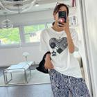 Paisley Heart-print T-shirt