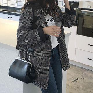 Double-breasted Plaid Jacket / Coat