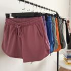 Plain Wide-leg Swearshorts