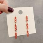 Wedding Chinese Characters Dangle Earring 1 Pair - E1681 - Gold - One Size
