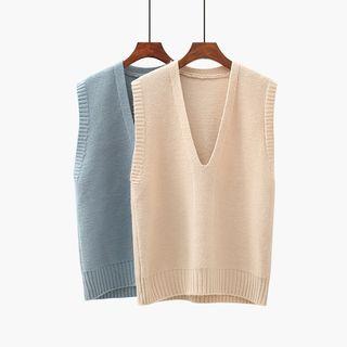 V--neck Knit Vest