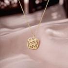 925 Sterling Silver Chinese Wedding Pendant Necklace