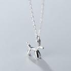 925 Sterling Silver Dog Pendant Necklace S925 Silver - Necklace - One Size