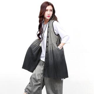 Gradient Long Vest