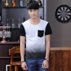 Gradient Panel Short-sleeve T-shirt