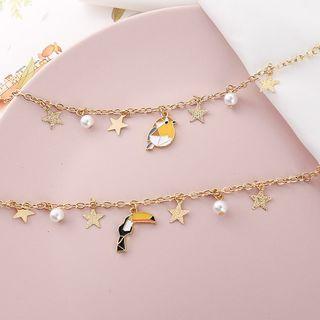 Alloy Bird Faux-pearl Bracelet