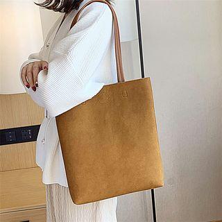 Faux Suede Tote Bag