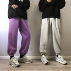 High-waist Drawstring Plain Sweatshirt