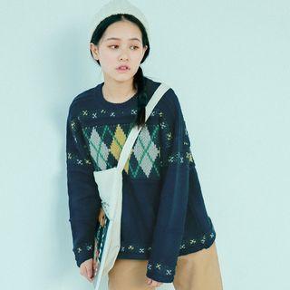 Printed Loose-fit Sweater