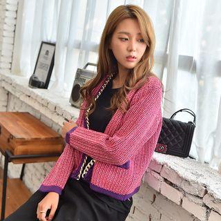 Chain Detail Patterned Cardigan