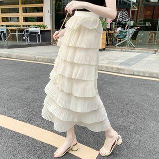 Layered Maxi Pencil Skirt