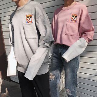 Couple Matching Long-sleeve Panel Top