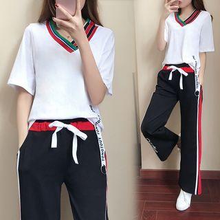 Short-sleeve T-shirt / Drawstring Sweatpants