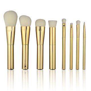 Set Of 8: Aluminium Handle Makeup Brush