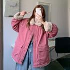 Furry-neck Cargo Jacket