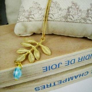 Gold Forest Leave Necklace Gold - One Size