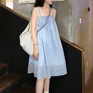 Spaghetti Strap Bow Detail Shift Dress