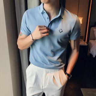 Flower Short-sleeve Polo Shirt