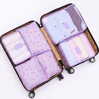 Set Of 6: Printed Bag Organizers