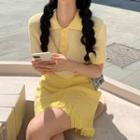 Short-sleeve Polo Top / A-line Skirt