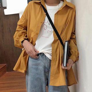 Plain Shirt Mango Yellow - One Size