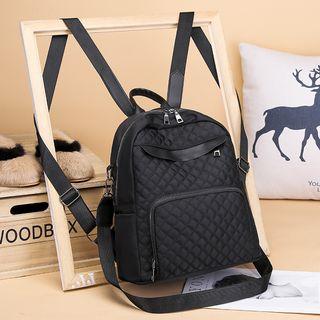 Quilted Oxford Backpack Black - One Size