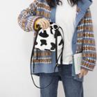 Cow Print Furry Bucket Bag As Shown In Figure - One Size