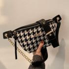 Houndstooth Chain Sling Bag