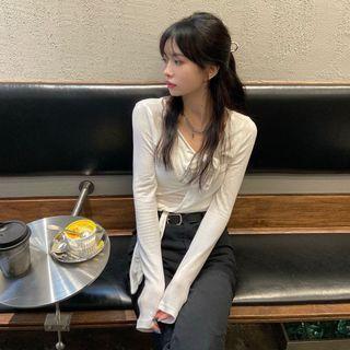 Set: Spaghetti Strap Top + Jacket Set - Top - White - One Size / Jacket - White - One Size