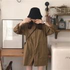 Drawstring Waist Playsuit Brown - One Size