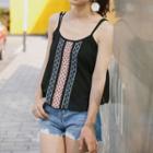 Embroidery Chiffon Camisole Top
