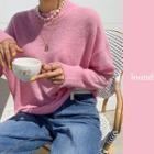 Crewneck Alpaca Blend Sweater Pink - One Size