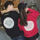 Couple Matching Printed Hoop Pullover