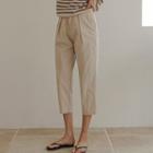 Pleated Cropped Baggy Pants