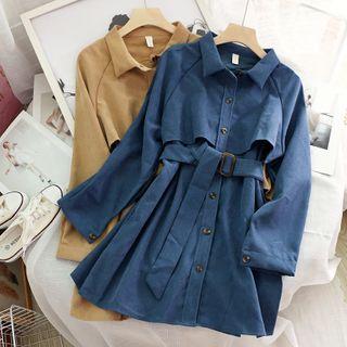 Plain Corduroy Long-sleeve Jacket