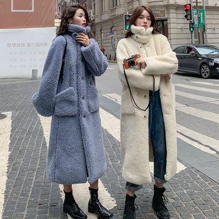 Fleece Single-breasted Jacket / Midi Coat