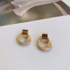 Chain Drop Earring 1 Pair - S925silver Geometry Earrings - Gold - One Size