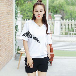 Set : Panel Short-sleeve T-shirt + Shorts