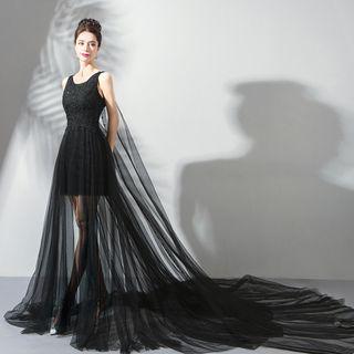 Sleeveless Trained Maxi Evening Gown