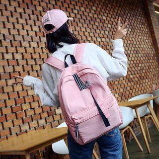 Cat Strap Charm Nylon Backpack
