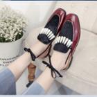 Embellished Tie-up Flats
