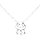 925 Sterling Silver Chinese Lock Necklace 925 Silver - As Shown In Figure - One Size