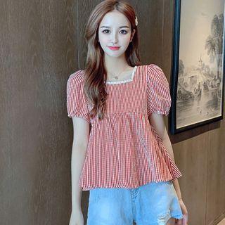 Plaid Lace Trim Top / Dress