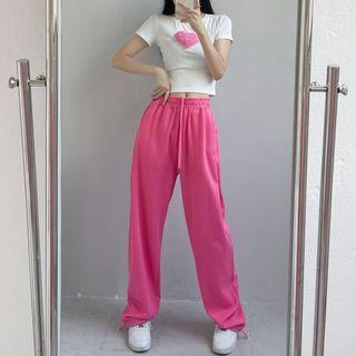 Short-sleeve Heart T-shirt / Sweatpants
