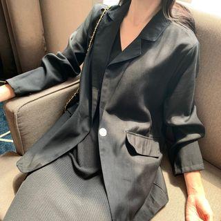 Sleeveless Plain Dress / Long-sleeve Plain Blazer