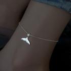 Mermaid Tail Pendant Sterling Silver Anklet Silver - One Size