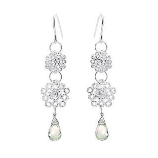Silver, Mystic Topaz Earrings
