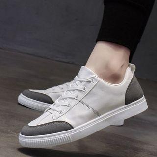 Faux Leather Zigzag Detail Sneakers