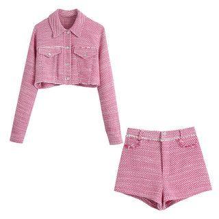 Button-up Tweed Jacket / Shorts