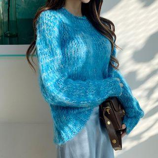 Mock-neck M Lange Furry Sweater